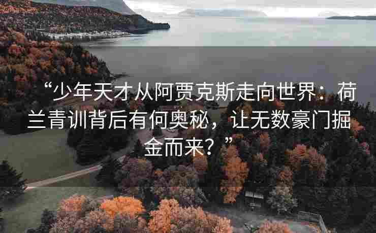 “少年天才从阿贾克斯走向世界:荷兰青训背后有何奥秘,让无数豪门掘金而来?” “少年天才从阿贾克斯走向世界:荷兰青训背后有何奥秘,让无数豪门掘金而来?”